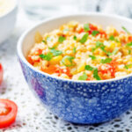 red pepper cilantro corn millet